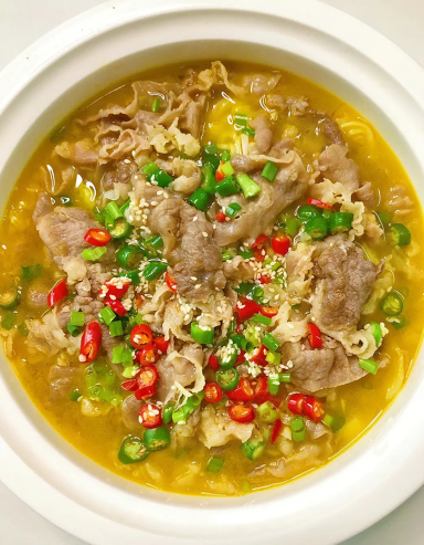 Beef Slice Golden Soup
