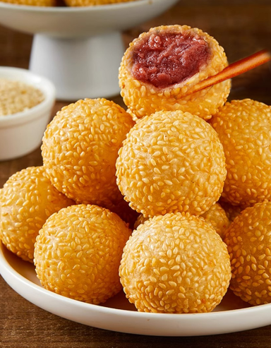 Crispy Sesame Ball ( Red Bean Paste )