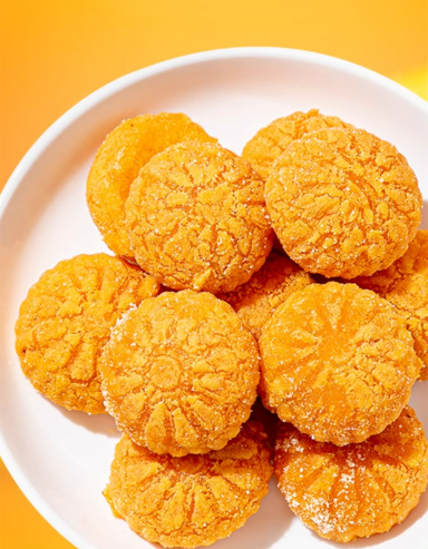 Crispy Pumpkin Cake ( Red Bean paste )